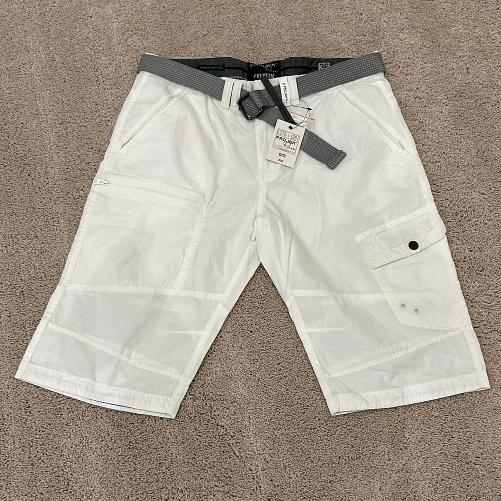 Mens PROJEK white shorts